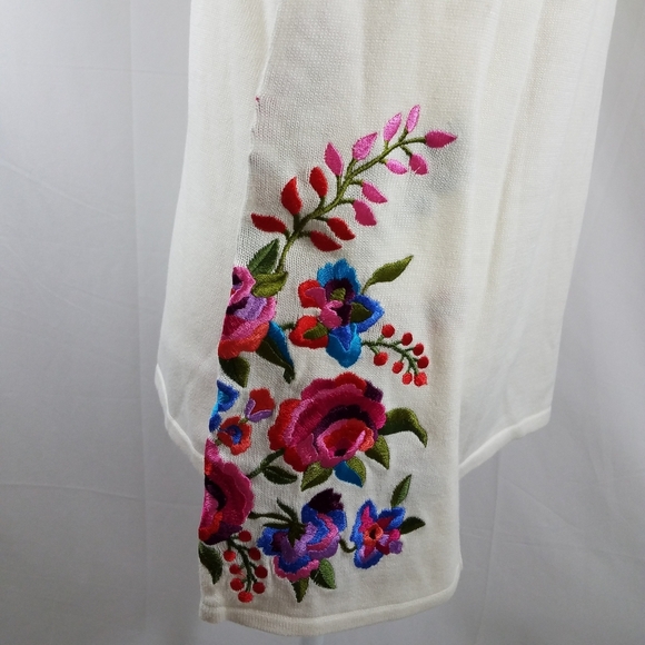 Linea by Louis Dell'Olio Crm Embroidered Sweater S - Picture 7 of 13